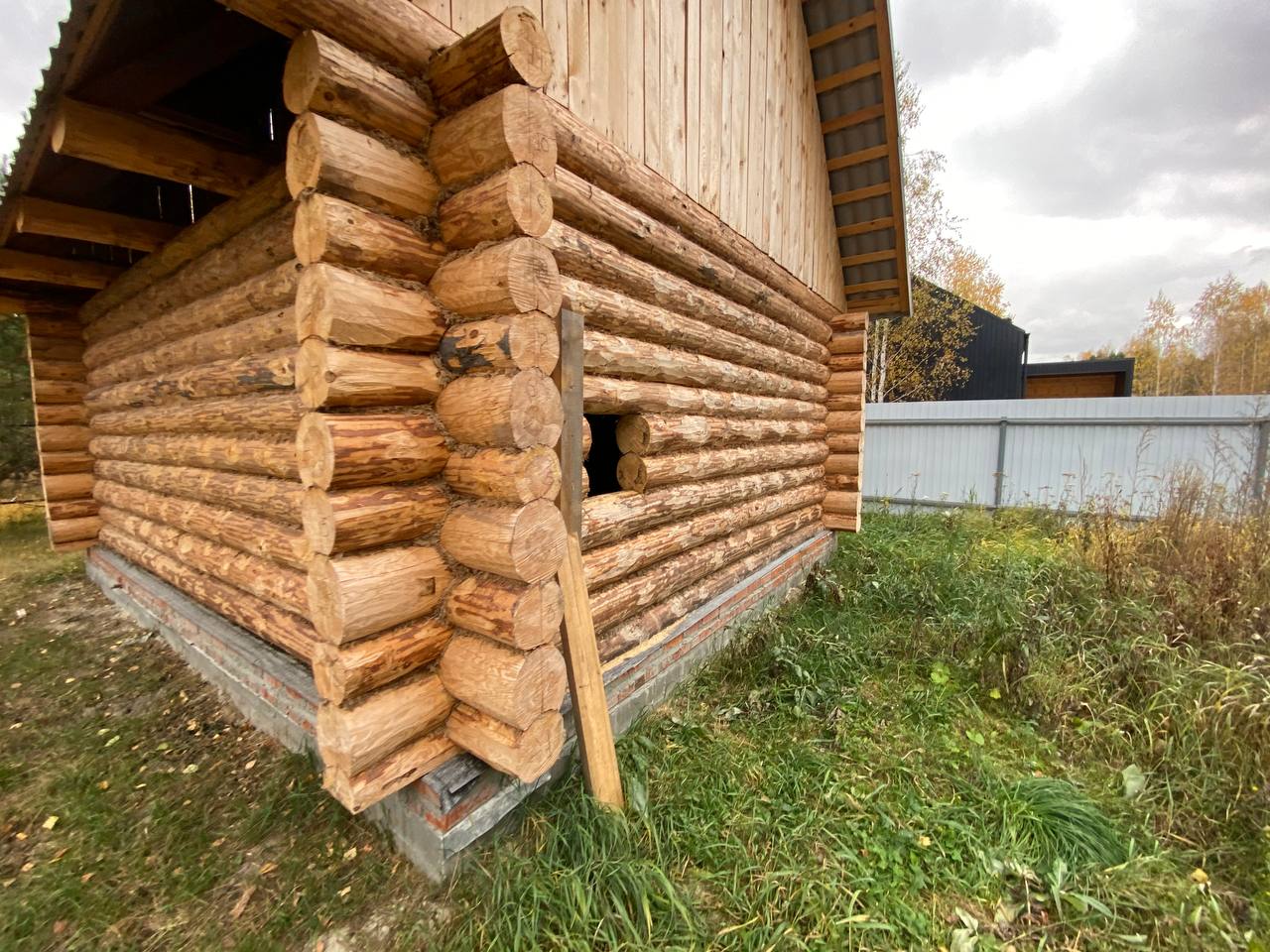 Баня из оцилиндрованного бревна 30 кв.м.